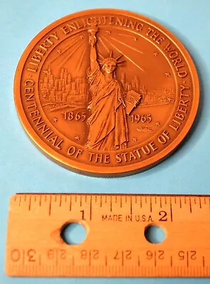 Statue Of Liberty Centennial 1865 To 1965 Bronze Medal Medallion • $15.99