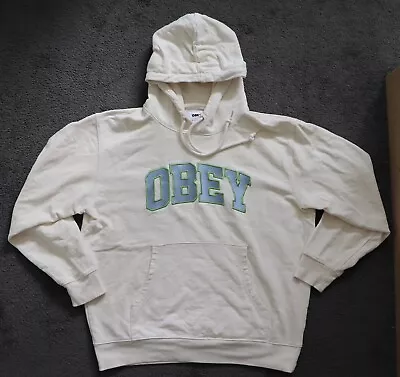 Obey Hoodie Cream Size Medium • $20