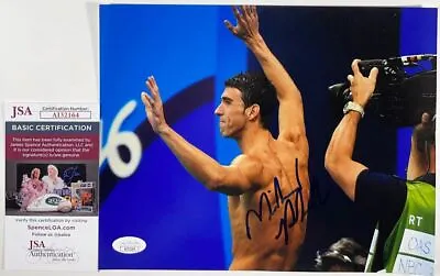 Michael Phelps Olympic Gold Medal Swimmer Signed 8x10 Photo Autograph JSA COA • $224.95