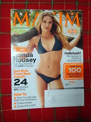 Maxim Magazine #186 September 2013 Ronda Rousey • $5