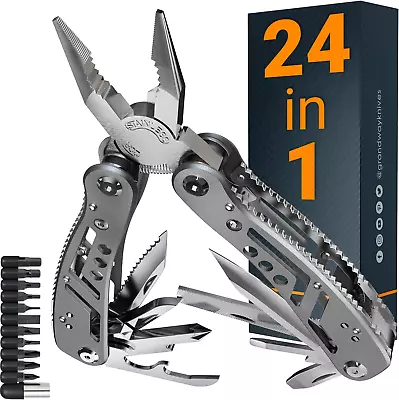 Multitool 24-In-1 With Mini Tools Knife Pliers And 11 Bits - Multi Tool All In O • $18.87