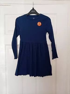 Girls Marks And Spencer Blue Dress Age 5-6 Years Bnwt • £5