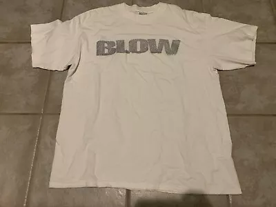 VINTAGE BLOW Movie Promo Shirt 2001 XL Glitter Print Johnny Depp Drug RARE Cult • $399.95