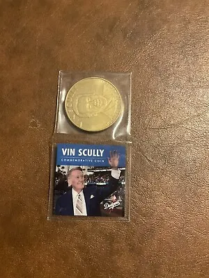 New Vin Scully 9/24/2016 Commemorative Coin Voice Of The LA Dodgers *ITASCACARDS • $22.95