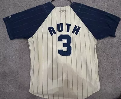 #3 Babe Ruth Jersey Mirage Cooperstown Collection Vintage Men's Size XXL • $83.85