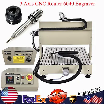 1.5KW 3Axis 6040 CNC Router Engraving Drill/Milling Machine Cutter Engraver USA • $1006.06