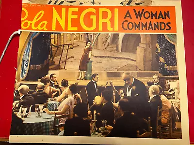 A Woman Commands 1932 RKO 11x12x1/2  Lobby Card Pola Negri • $12.99