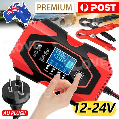 $31.95 • Buy 12V 24V Car Battery Charger Lead-acid AGM GEL& Lithium LiFePO4 Battery Repair