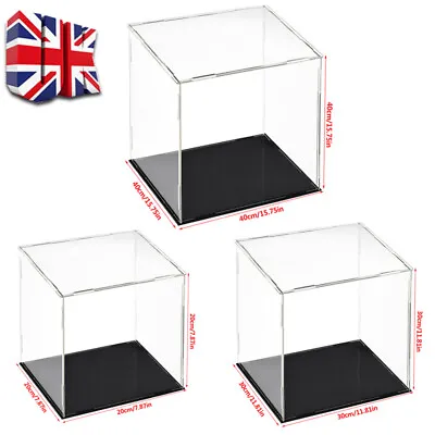 Acrylic Display Case Boxes Dustproof Protection Showcase Cube Collectibles Model • £7.99