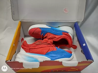 Rare Puma RS-Dreamer Super Mario 64 Nintendo Basketball Shoes Kids Size 8 • $69.99