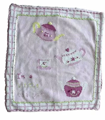 Baby Girl Blanket - Classic Nursery Rhyme- I’m A Little Teapot- Pink Knit￼26x29” • $17.90