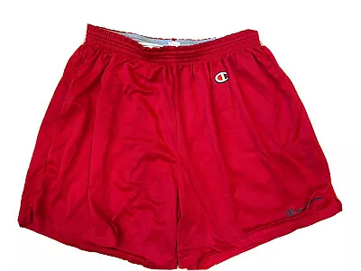 Vintage XL Red Mesh Champion Shorts Gym Athletic Dad • $15