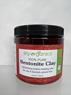 Sky Organics 100% Pure CLAY BENTONITE Indian Healing Clay Face Mask 1 Lb (16 Oz) • $10.26