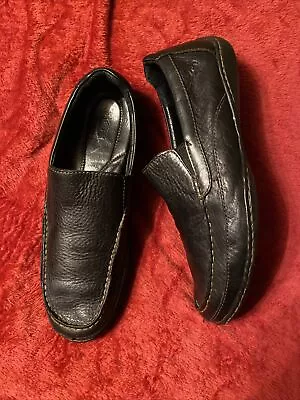 Born Men's 10.5 M Driving Loafers Shoes Black Leather Slip-On H18003 Moccasins • $25