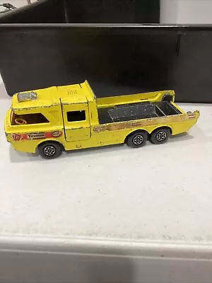 Matchbox Super Kings K-7 Yellow Racing Team Car Transporter 1972 • $8.99