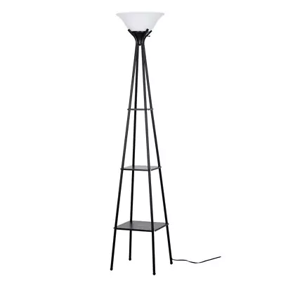 69  Metal Etagere Floor Lamp Charcoal Finish • $29.98