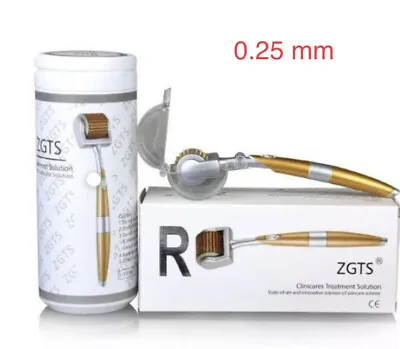 ZGTS Titanium Micro Needle Derma Roller Anti Ageing Acne Scar Wrinkle 0.25 Mm • £13.99