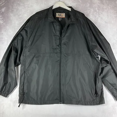 5.11 Tactical Packable Jacket Mens 2XL Black Lightweight Rain Wind Resistant • $24.95