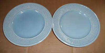 £18.99 • Buy 2 Wedgwood Queens Ware Edme Blue 20cm 8” Salad Buffet Plates