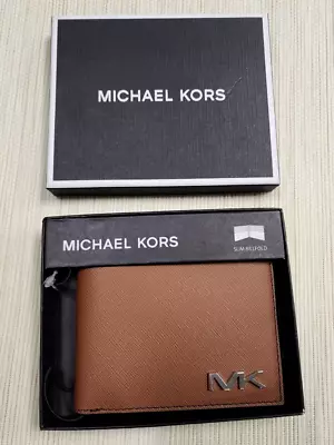 Men's Michael Kors Brown Slim Billfold Wallet With  Original Gift Box • $44.99