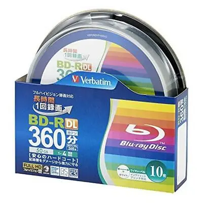 MITSUBISHI Verbatim Blank Blu Ray Disc BD-R DL 50GB 10 Discs VBR260YP10SV2 • $34.91