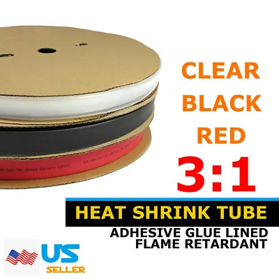 3 : 1 Heat Shrink Tubing With Adhesive Marine Grade Waterproof Wire Wrap US • $29.99