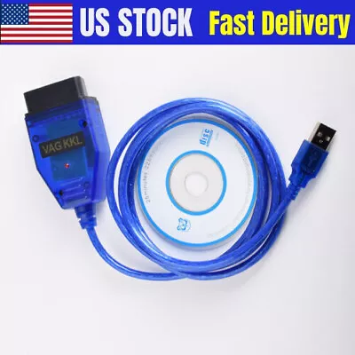 Test Line AUB Cable For VAG-COM VCDS Scanner Tool OBD2 KKL CH340 409.1 VW Audi • $12.89