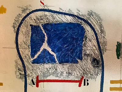 Unframed Lithograph/Carborundum By J. Coignard “ Determination D’un Axe” Signed  • $925