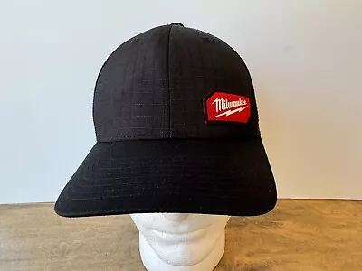 Milwaukee Tools Black Adjustable Mesh Hat Snapback Cap Embroidered Logo Patch • $14.83