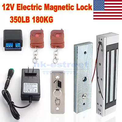 180kg 350lbs Door Access Control System Electric Magnetic Door Lock Security Kit • $59.98