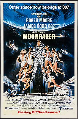 MOONRAKER Orig 1979 27x41 ADVANCE One Sheet Movie Poster JAMES BOND/ROGER MOORE • $479.99