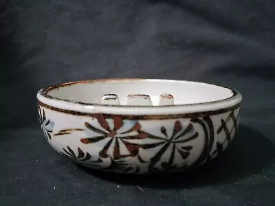 Vintage Mexican Folk Art Pottery Glazed Ashtray  • $29.99