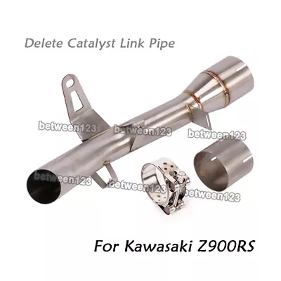 Modified Exhuast Middle Link Pipe Replace Catalyst For Kawasaki Z900RS 2018-2023 • $160.68