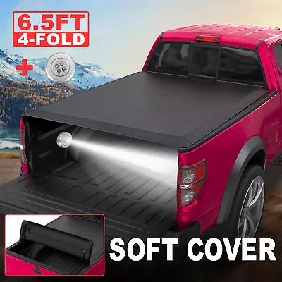 6.5FT Bed Truck Tonneau Cover For 2015-2022 FORD F150 SUPER CREW CAB 4-FOLD • $148.95