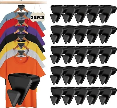 25 Space Saving Clothes Hanger Hooks As-Seen-On-Tv Creates Up To 3X More Closet • $11.99