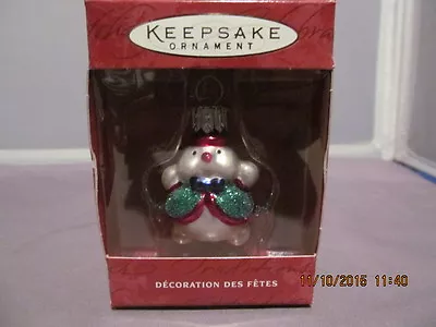 2000 Hallmark Keepsake Blown Glass Ornament LI'L ROLY-POLY SNOWMAN  NIB!!! • $7.77