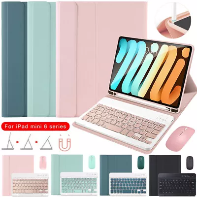 For Apple IPad Mini 6th Gen 2021 Bluetooth Keyboard Case With Mouse Stand Cover • £15.99