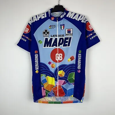 Vintage Mapei GB UCI 1995 Cycling Team Sportful Jersey Athletic Fit Size XL • $45