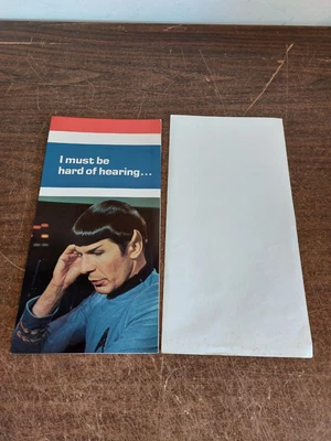 Vintage Star Trek Greeting Card Spock Ears Activity Life Size Scale • $39.99