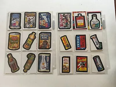 Wacky Packages Sticker Lot  Thirty-six (36) Stickers With 9 Pocket Holders Lot C • $6.95