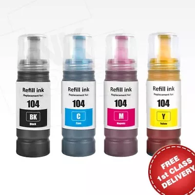 4x Non-OEM Compatible Inks For EPSON EcoTank ET-2710 2715 2720 2820 2830 2840 • £13.99