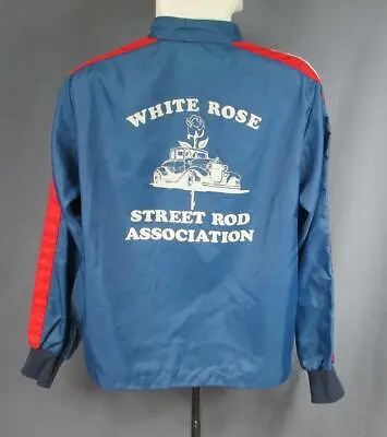 Vintage 1960s White Rose Street Rod Racing/Rally Jacket Car Club Hot Rod YorkPA • $420.75