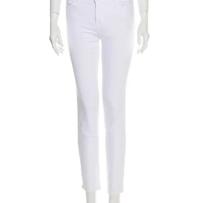 J Brand White Mid-rise Skinny Jeans 27 • $65