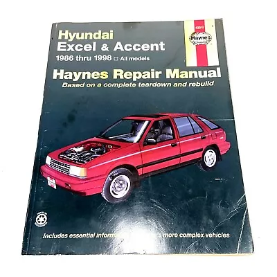 Haynes 43015 Repair Manual For Hyundai Excel & Accent 1986-1998 • $9.99