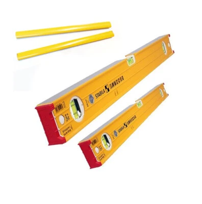 £87.95 • Buy STABILA 96-2-Duo Heavy Duty 48  & 24   Box Beam Spirit Level 3 Vials And Pencils