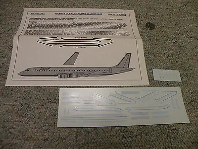 Flight Path Decals 1/200 FP20-83  Braniff Ultra Mercury  Blue DC-8-62      Box 6 • $11.99