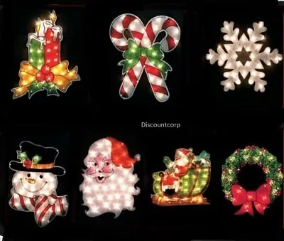 $24.99 • Buy 18  Lighted Christmas Window Silhouette Decoration 7 Styles
