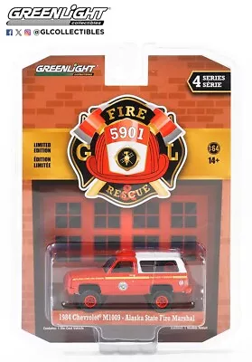 Greenlight Fire & Rescue 4  Alaska State Fire Marshall 1984 Chevy M1009  67050-D • $11