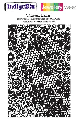 Flower Lace - IndigoBlu A6 Red Rubber Stamp - Cards & Mixed Media Stamps • £11.99