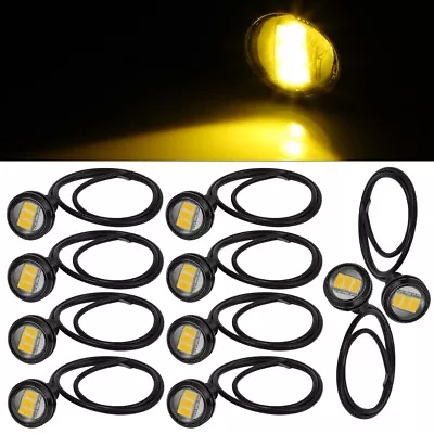 10x Amber Eagle Eye 18mm Tail Brake Signal FOG LED Fog Lamp Motor Car Truck New • $10.99